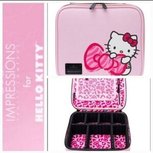 Impressions X Hello Kitty Cosmetic Bag w/Adjustable Dividers & Brush Holder